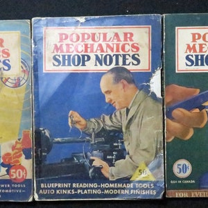 Popular Mechanics Shop Notes (3 books), 1940&#39;s