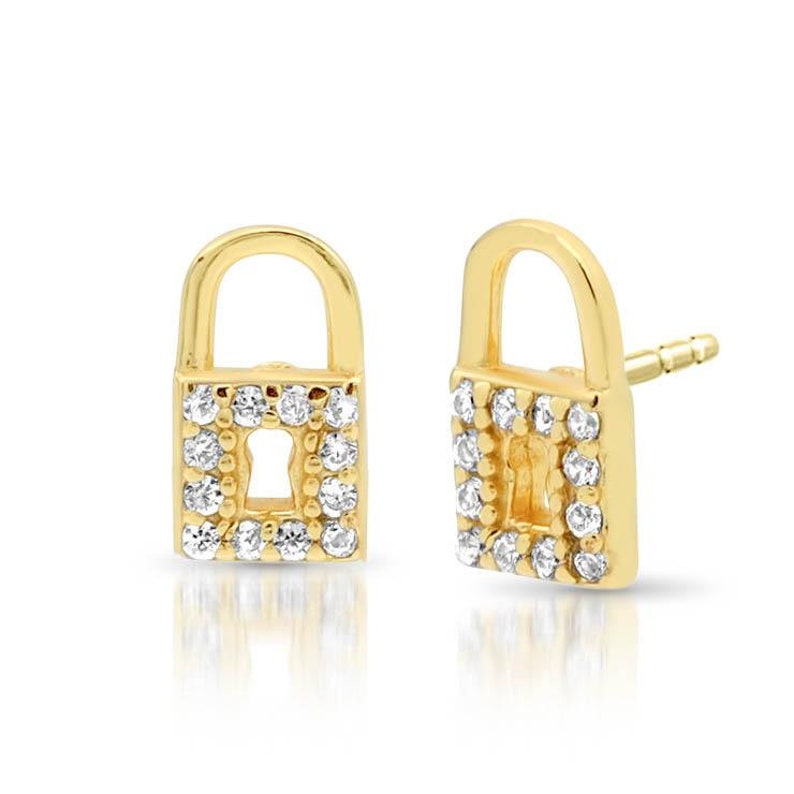 Padlock stud earrings Clearance