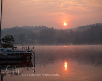Digital background of boat at sunset