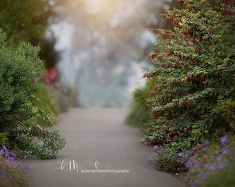 Digital Background of floral pathway