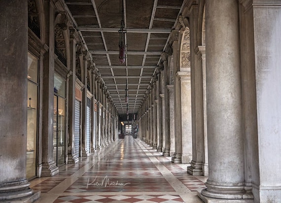 Beautiful Venice, Italy walkway in Piazza San Marco