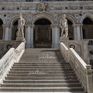 Digital Background of gorgeous Marble staircase in Venice, Italy.