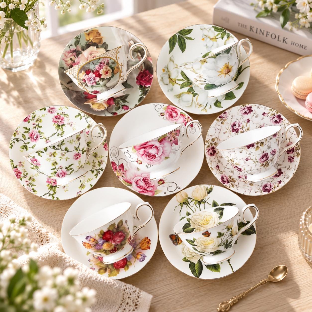 Blumenmuster kaffeeservice
