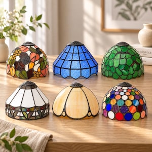 Green glass lamp shade