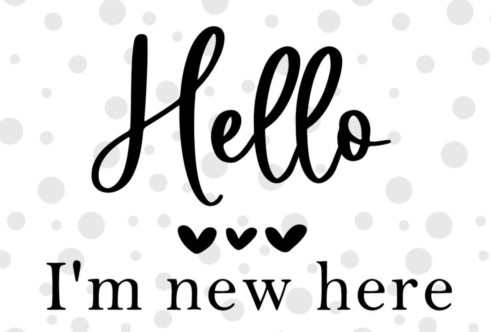 Hallo ich bin neue hier Onesie SVG Baby Ankündigung SVG Baby Etsy