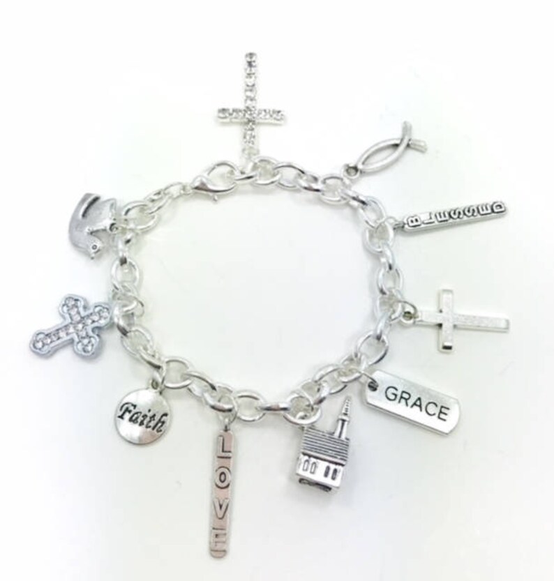 Christian Charm Bracelet Etsy