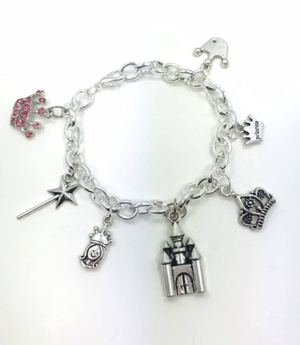 Princess Charm Bracelet Etsy