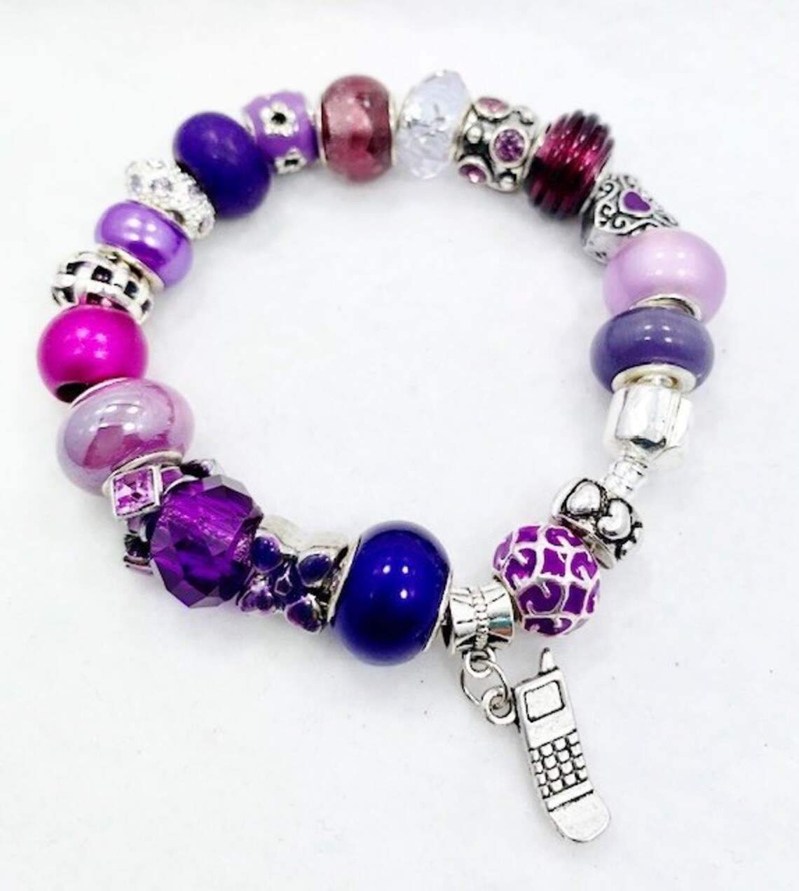 Cell Phone Charm Bracelet Etsy