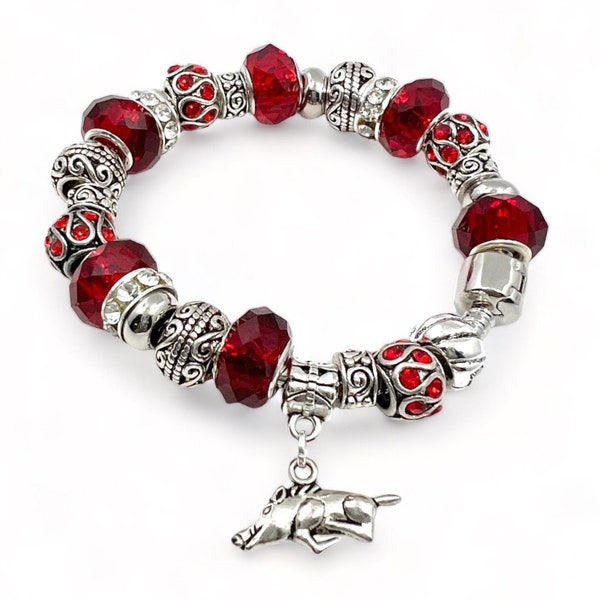 Razorback Charm Bracelet