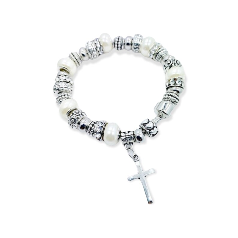 Cross Charm Bracelet Etsy