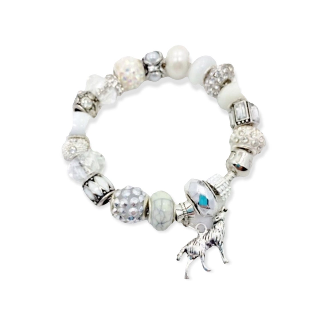 Wolf Charm Bracelet Etsy