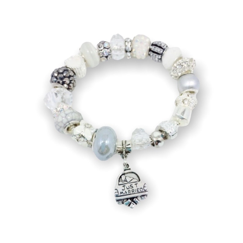Just Married Charm Bracelet Etsy