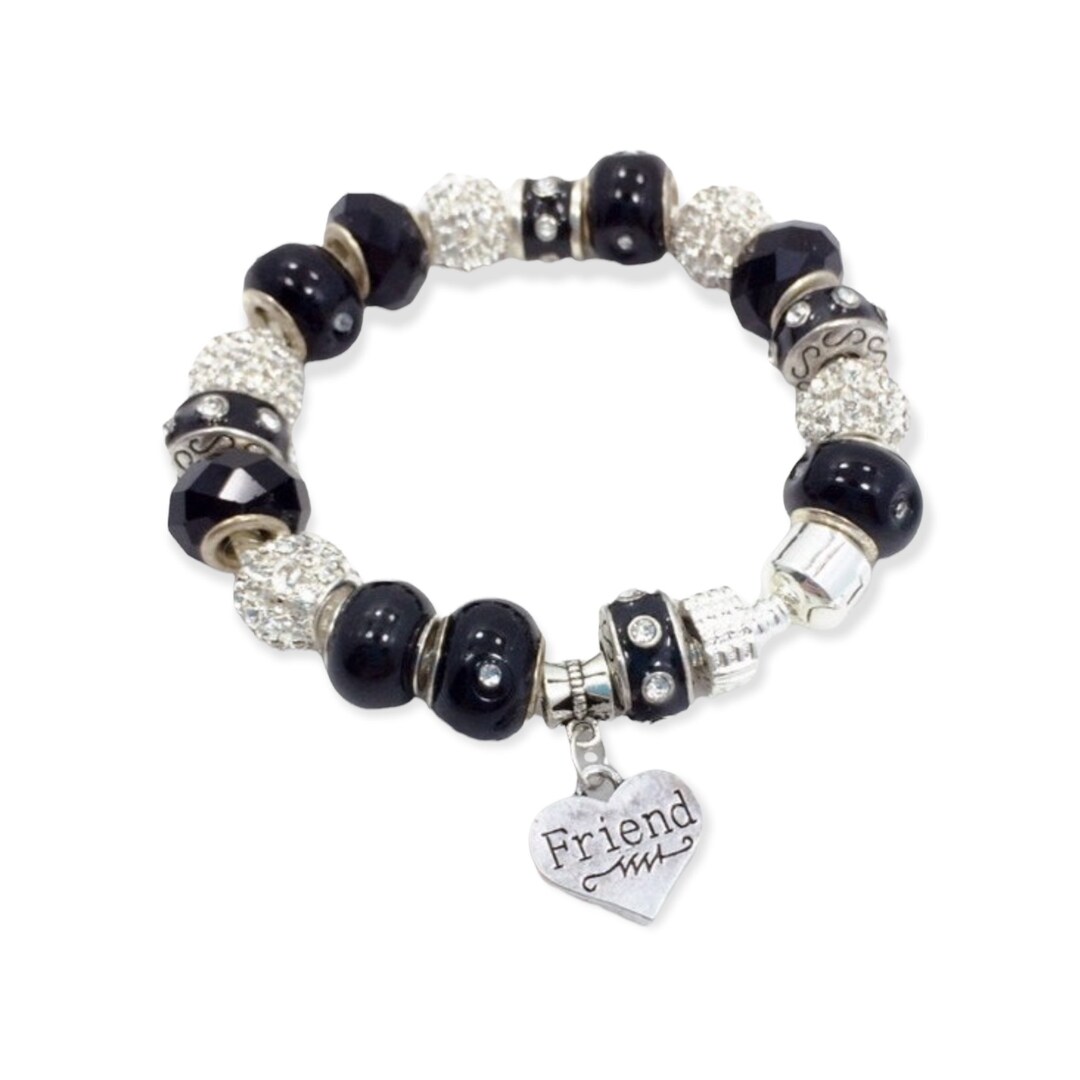 European Best Friend Barrel Charm Spacer Bead For Snake Chain Bracelets - Fits Pandora, Chamilia & More