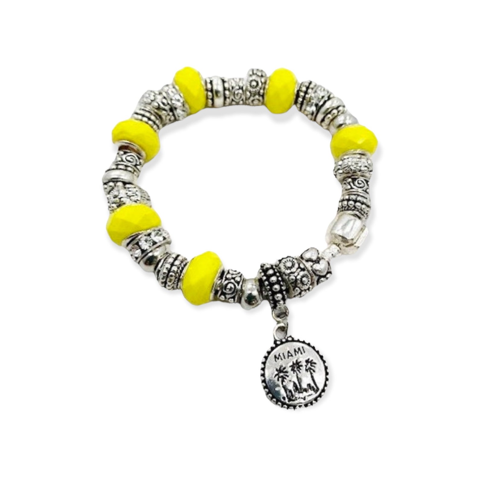 Miami Florida Charm Bracelet Etsy