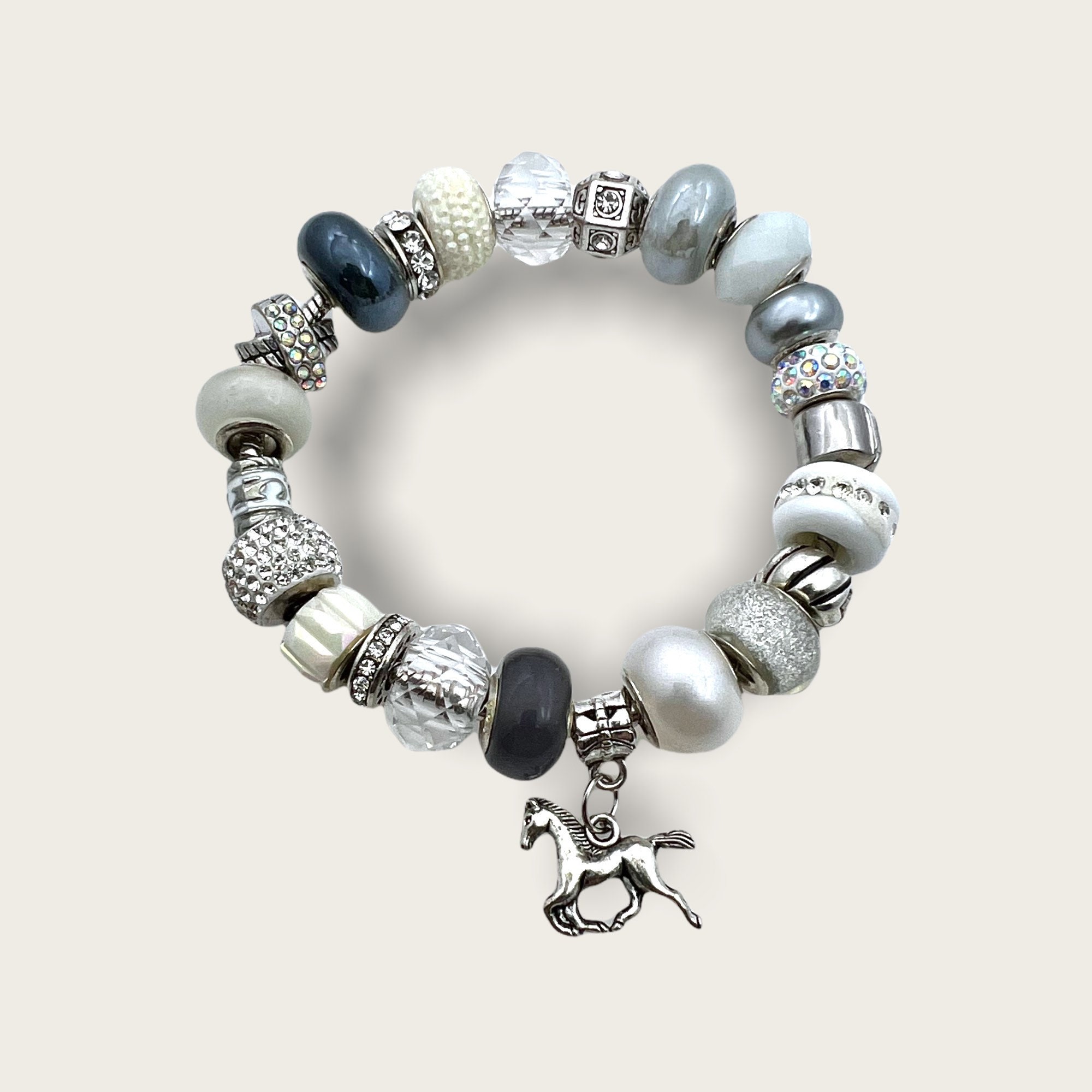 Horse Charm Bracelet Etsy