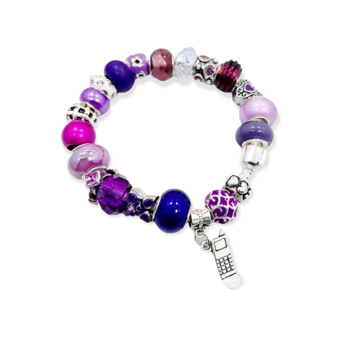 Cell Phone Charm Bracelet Etsy