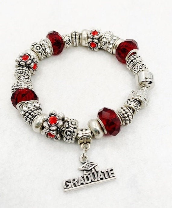 Graduation Charm Bracelet Etsy
