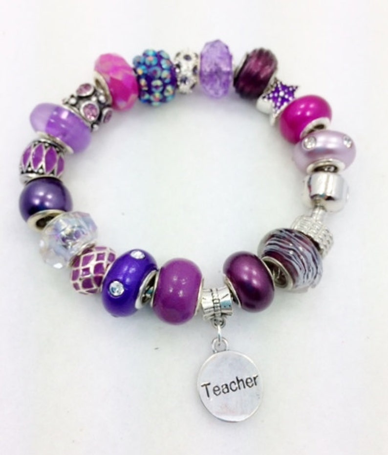 Teacher European Charm Bracelet Etsy