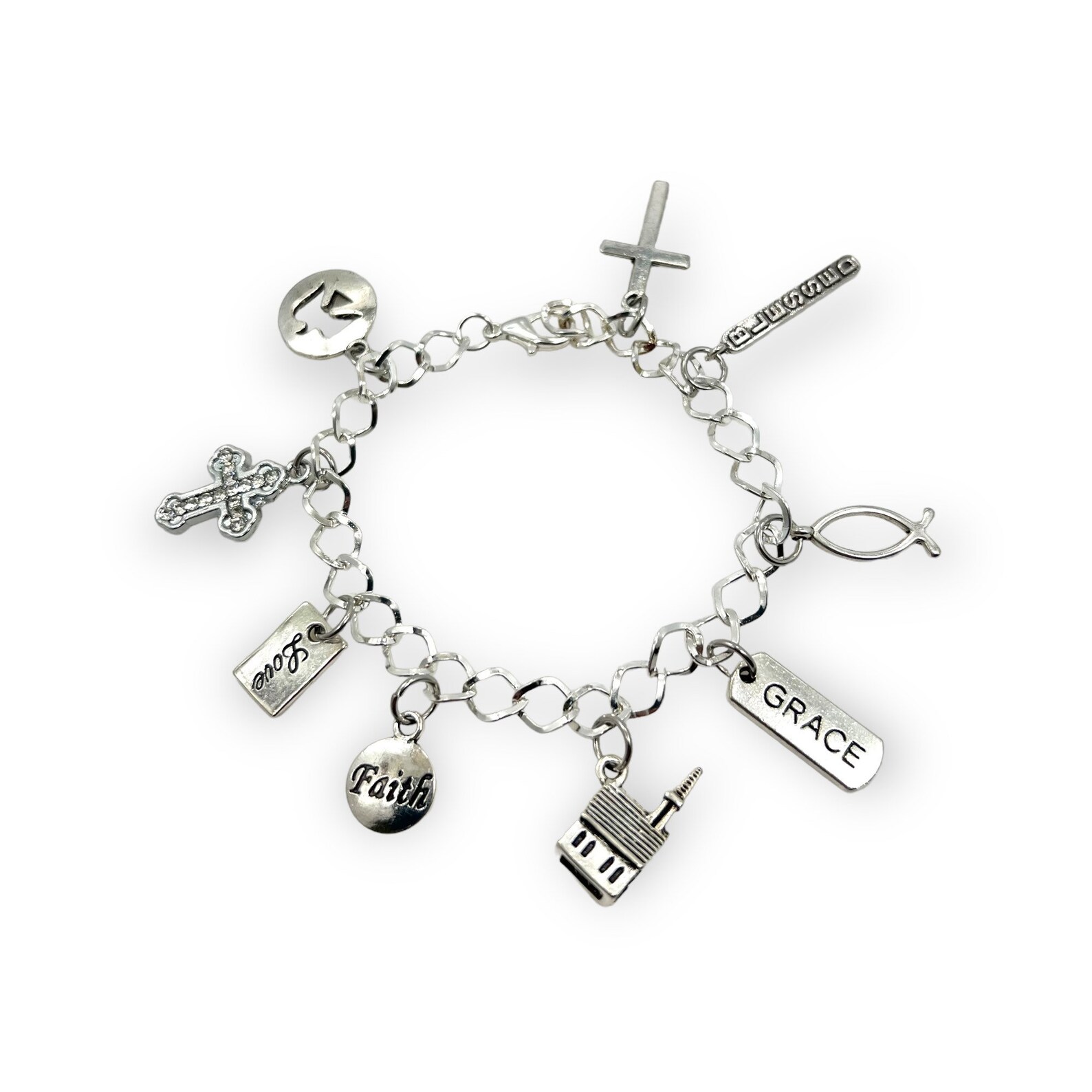 Christian Charm Bracelet Etsy