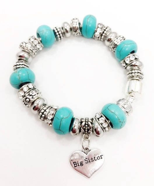 Big Sister Charm Bracelet European Style Great Gift | Etsy