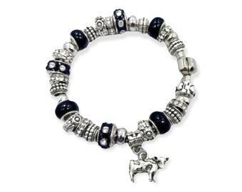 Cow Charm Bracelet - Etsy