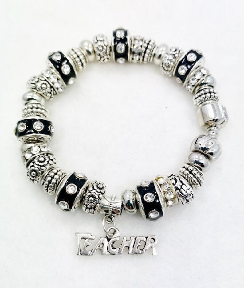 Teacher Charm Bracelet Etsy