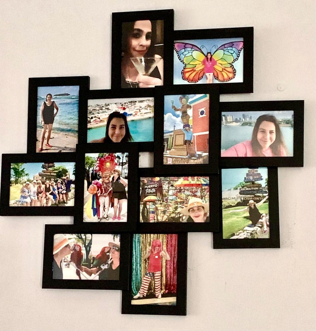 12-pack Rustic 4x6 Photo Frames, MDF Collage Wall Display Set (real ...