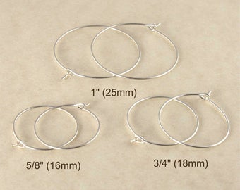 Petit ensemble de boucles d’oreilles cerceau en argent sterling - Boucles d’oreilles cerceau - Boucles d’oreilles cerceau mince - Cerceaux en argent sterling - Boucles d’oreilles Tiny Hoop