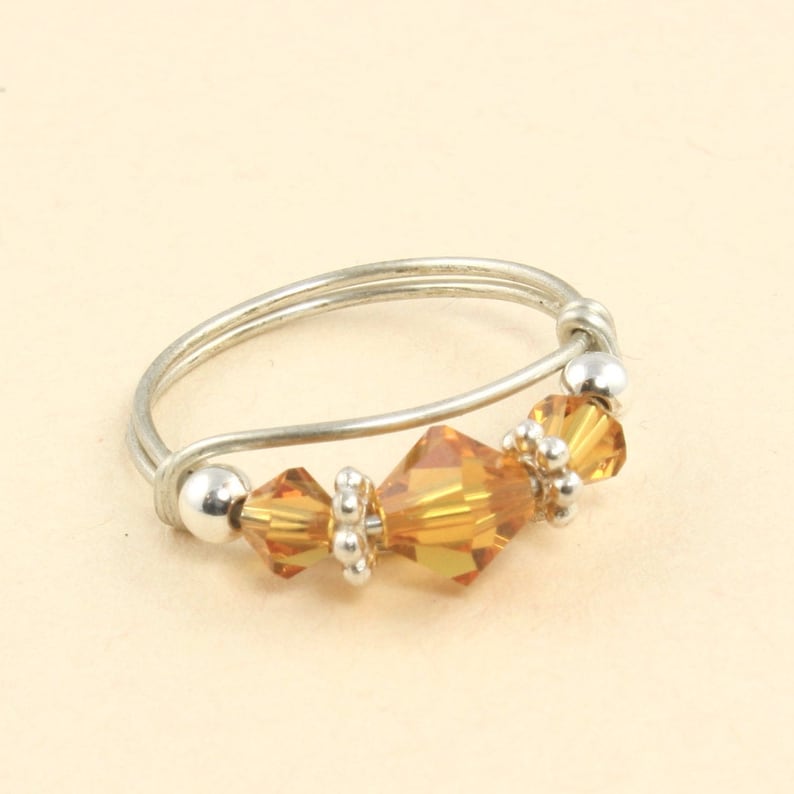November Topaz Birthstone Ring Handmade Sterling Silver ...