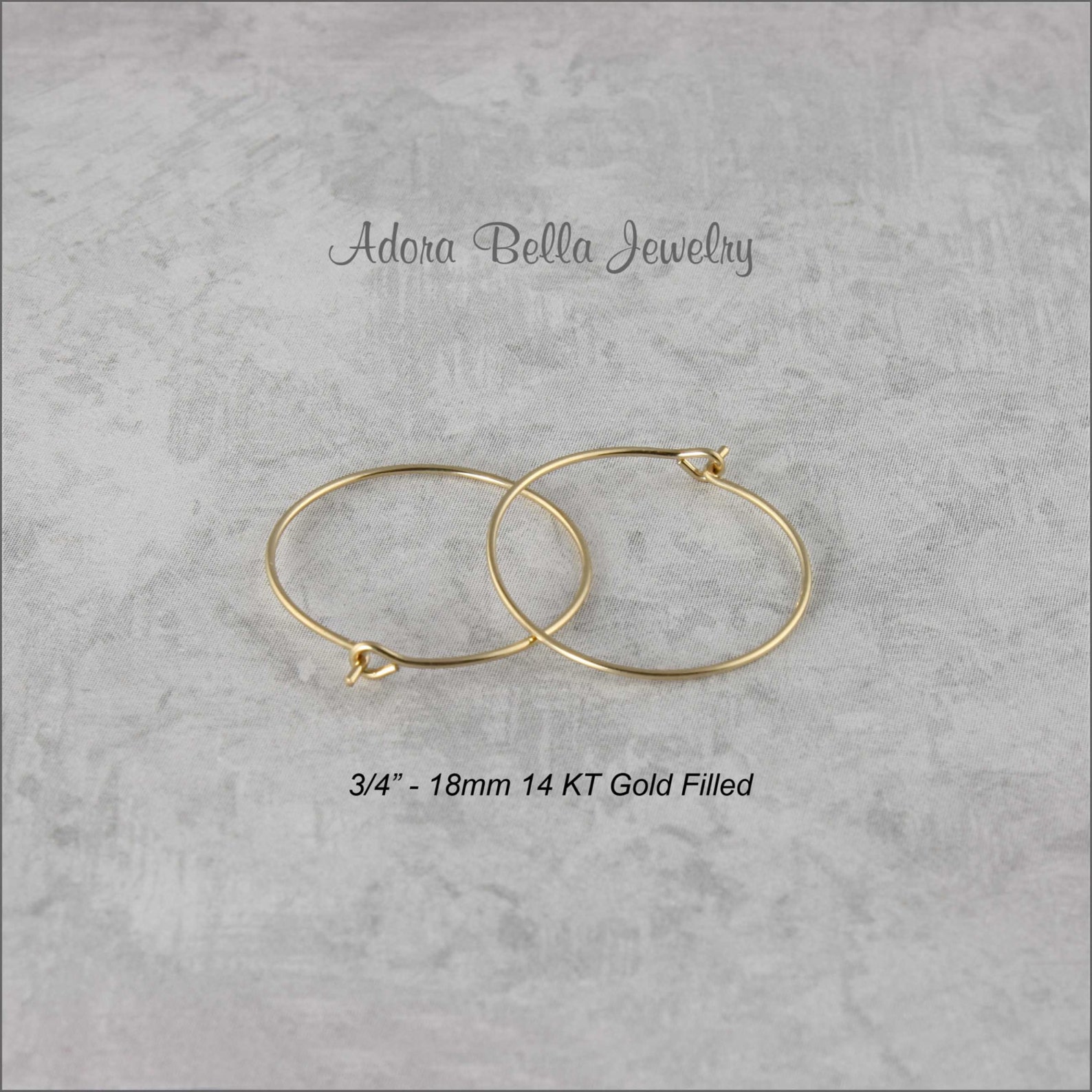 Thin Hoop Earrings 3/4 18mm 14 KT Gold Filled Hoop Etsy
