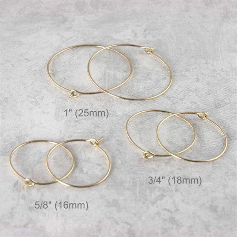 Small Hoop Earring Set Gold Filled Three Pair Hoop Etsy