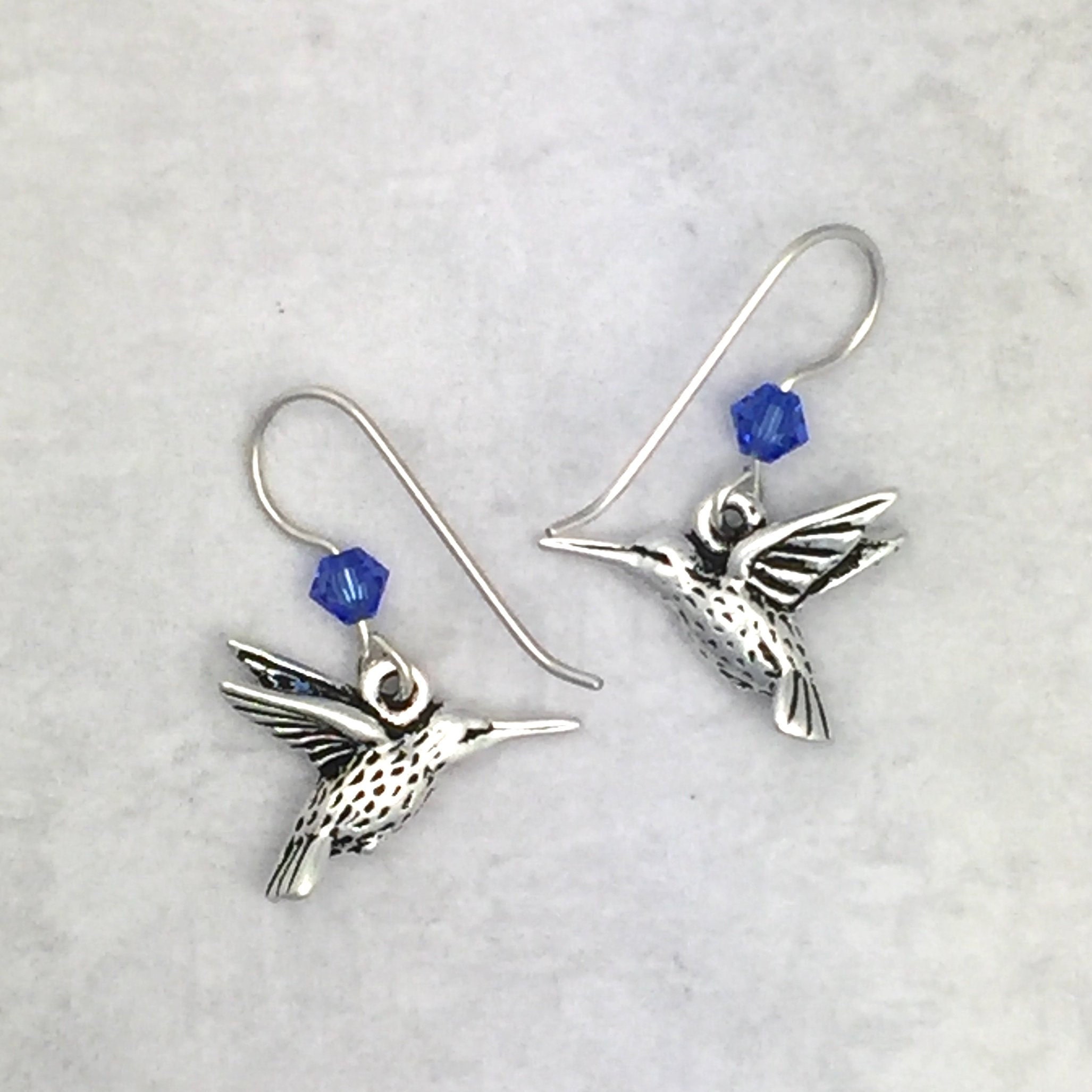 Silver Hummingbird Earrings Hummingbird Earrings | Etsy