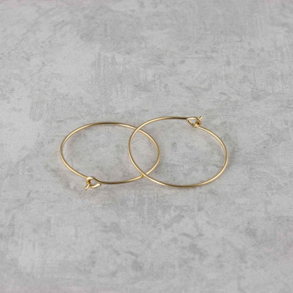Thin Hoop Earrings 3/4 18mm 14 KT Gold Filled Hoop Etsy