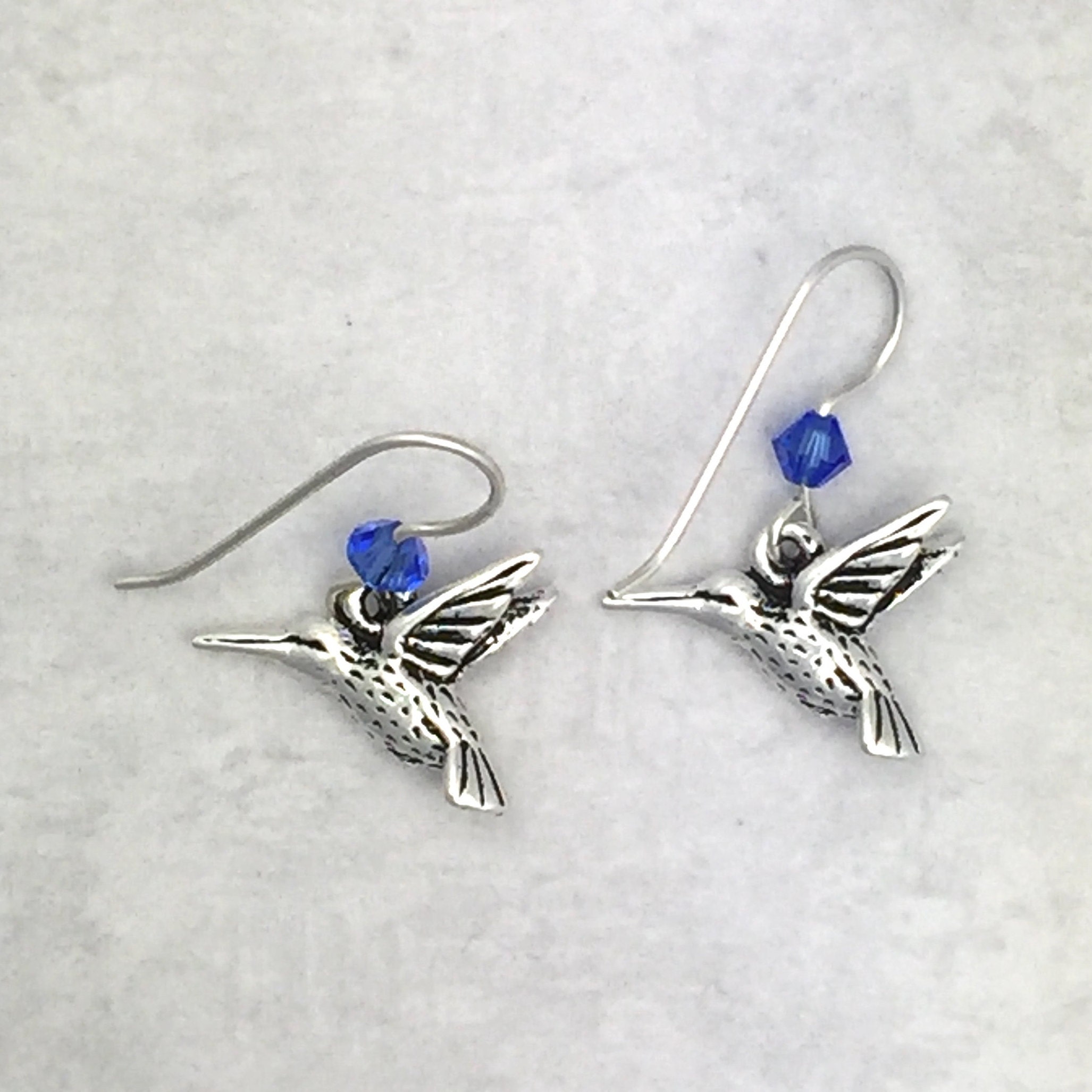 Silver Hummingbird Earrings Hummingbird Earrings | Etsy