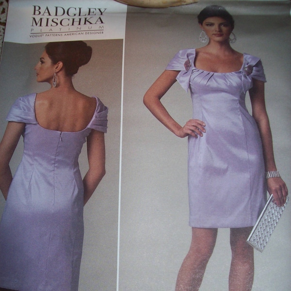 Badgley Mischka Dress  Pattern Vogue 1230 Size 16 18 20 22/ uncut sewing pattern/ Platinum American Designer