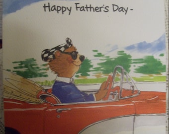 Suzy's Zoo Greeting Card/ Happy Father's Day/ To a Classic Guy/ Suzy Spafford Cards/ 1991/ Vintage Greeting Cards/ Unsigned