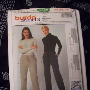 Burda 2542 Sewing Pattern Start 3/ Pants/ Sizes 8 10 12 14 16 18 20 22/ Fitted Pants Pattern/ Uncut / Factory Folded