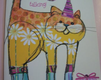 Happy Birthday Greeting Card-Cat Lover-