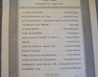 Vintage Sheet Music- Feist Choral Library- Leo Feist-Alice Blue Gown-Piano Music-1919-Old Paper-Ephemera