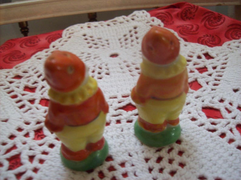Vintage Smiling Clown Salt and Pepper Figures Made in Japan Vintage Collectibles