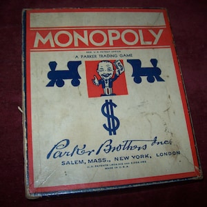 Vintage Monopoly Game by Parker Brothers- Board Game-