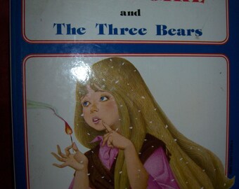 An Upside Down Book-The Little Match Girl and The Three Bears-First Edition-1985 Children's Book-Vintage Books- Hardbound
