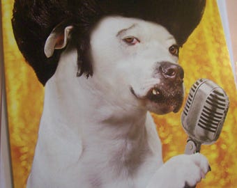 Elvis Dog Thank You Greeting Card-Unused