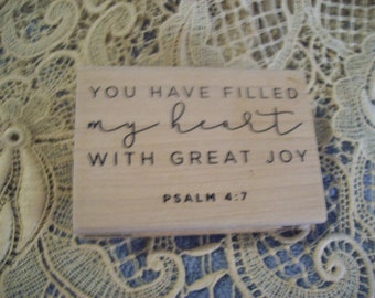 Wood Block Rubber Stamp for Crafting/ Spiritual Quote Stamp/ Religious / Journal Craft Supplies/ Papercraft Supplies/ Arts and Crafts
