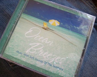 Ocean Breezes Music with Soft Sounds of the Seashore-Compact Disc-CD Instrumental Music-Sealed (1997)