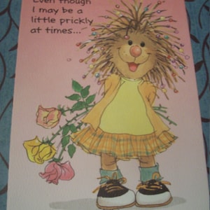 Suzy&#39;s Zoo Mother&#39;s Day Card by Suzy Spafford / Vintage Greeting Card/ Penelope O&#39;Quinn Porcupine