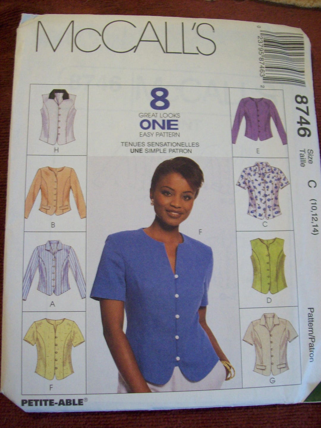 Pattern 8746 Mccall's 8746 Sewing Pattern 8 Great Looks in One Easy Pattern Size 10 ...