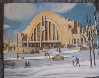 Union Terminal-Cincinnati Ohio-Stationery Note Card and Post Card