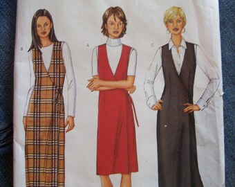 Butterick 3191 Sewing Pattern- Misses Jumper Dress- Sizes 6-8-10-Vintage 2001-Uncut