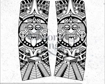 PMAG Aztec Design Art Svg,lasercut,laserengraving,fiberlaser,engravingfiles,laserpattern,engravingdesign,engravingpattern,metalart